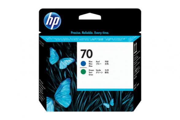 Изображение Печатающая головка HP 70 Blue and Green для моделей DesignJet