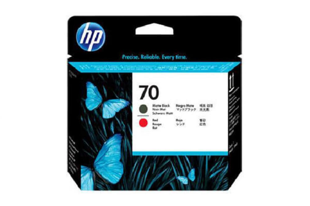 Изображение Печатающая головка HP 70 Matte Black and Red для моделей DesignJet
