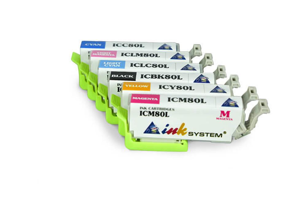 Изображение Комплект совместимых картриджей (C/M/Y/Pb/LC/LM) для Epson Colorio EP-708A - изображение 1