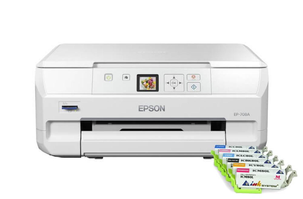 Изображение МФУ Epson Colorio EP-708A с картриджами INKSYSTEM - изображение 1