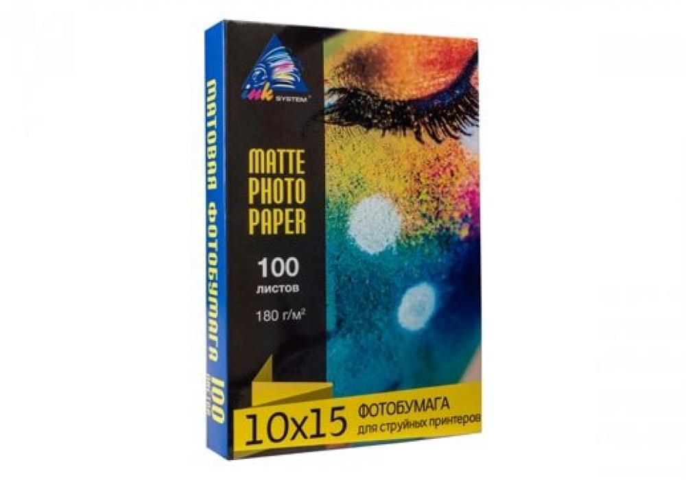 Изображение Матовая фотобумага INKSYSTEM 180g, 10x15, 100л. для печати на Epson WF-7610DWF - изображение 1