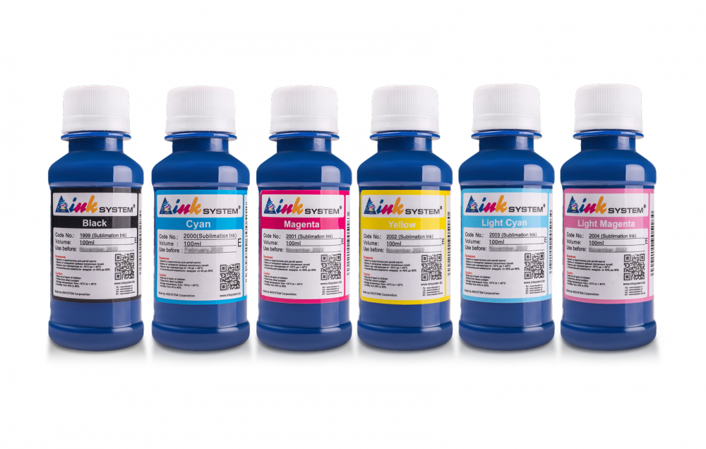 изображение Комплект сублімаційних чорнил 100 мл (6 кольорів) - зображення 1
