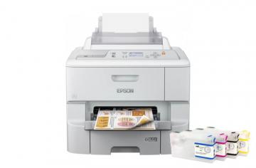 Изображение Принтер Epson WorkForce Pro WF-6090DW с ПЗК и чернилами