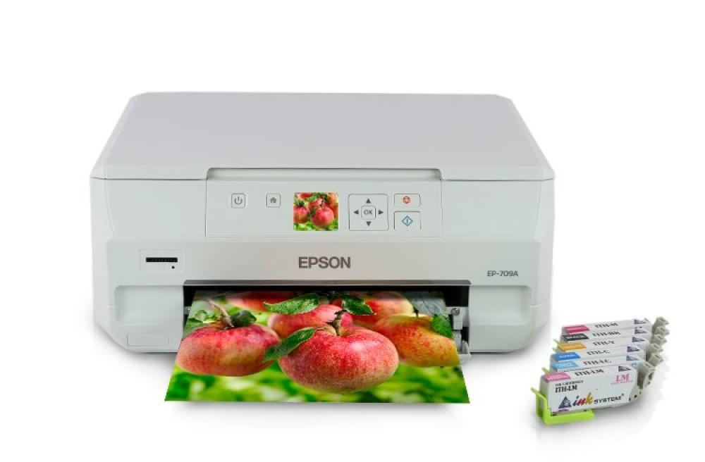 Изображение МФУ Epson Colorio EP-709A с картриджами INKSYSTEM - изображение 1