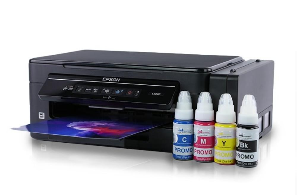 Изображение МФУ Epson L3060 с оригинальной СНПЧ и чернилами INKSYSTEM 70 мл - зображення 1