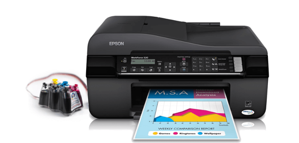 Изображение МФУ Epson WorkForce 520 Ref с чернильной системой - изображение 1