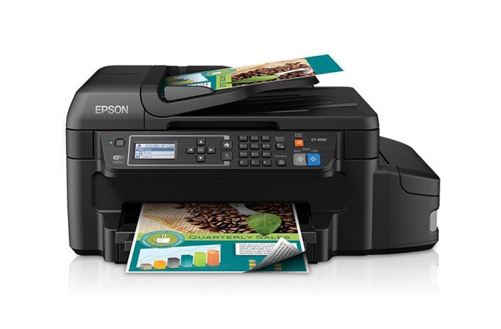 Изображение МФУ Epson WorkForce EcoTank ET-4550 с оригинальной СНПЧ и чернилами - изображение 1