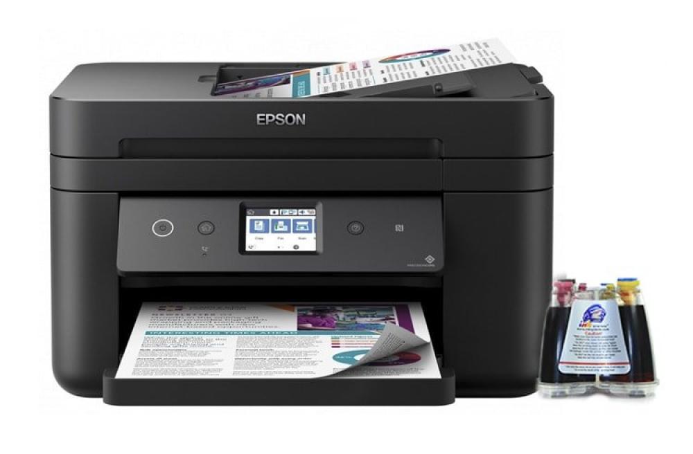 Изображение МФУ Epson Workforce WF-2860DWF с СНПЧ и чернилами - изображение 1