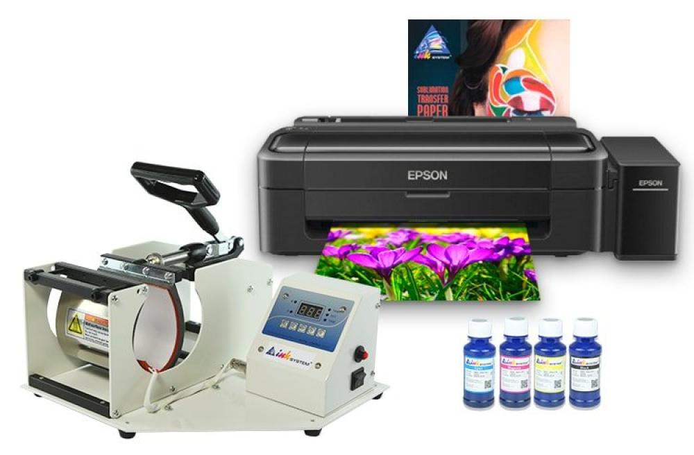 Изображение Чашечный термопресс INKSYSTEM и принтер Epson L132 с набором для сублимационной печати - изображение 1
