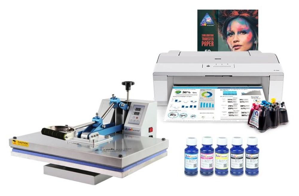Изображение Планшетный термопресс INKSYSTEM (40x60cм) и принтер Epson PX-1004 с набором для сублимационной печати - изображение 1