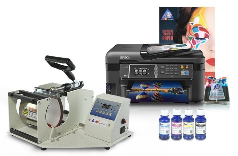 Изображение Чашечный термопресс INKSYSTEM и МФУ Epson WF-3620 с набором для сублимационной печати - изображение 1