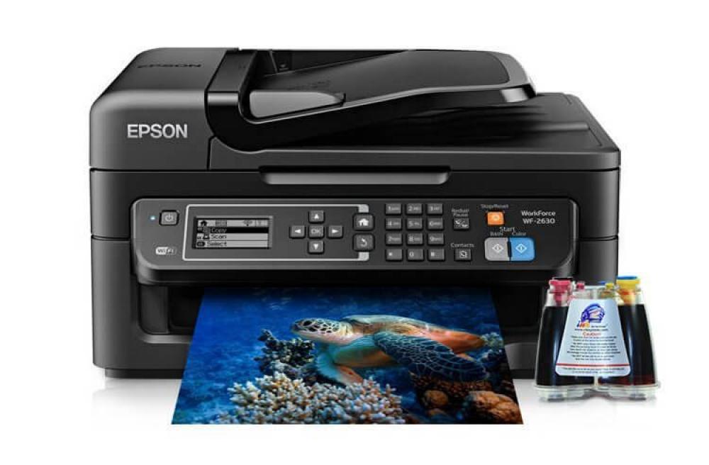 Изображение МФУ Epson Workforce WF-2630 с СНПЧ и сублимационными чернилами - изображение 1