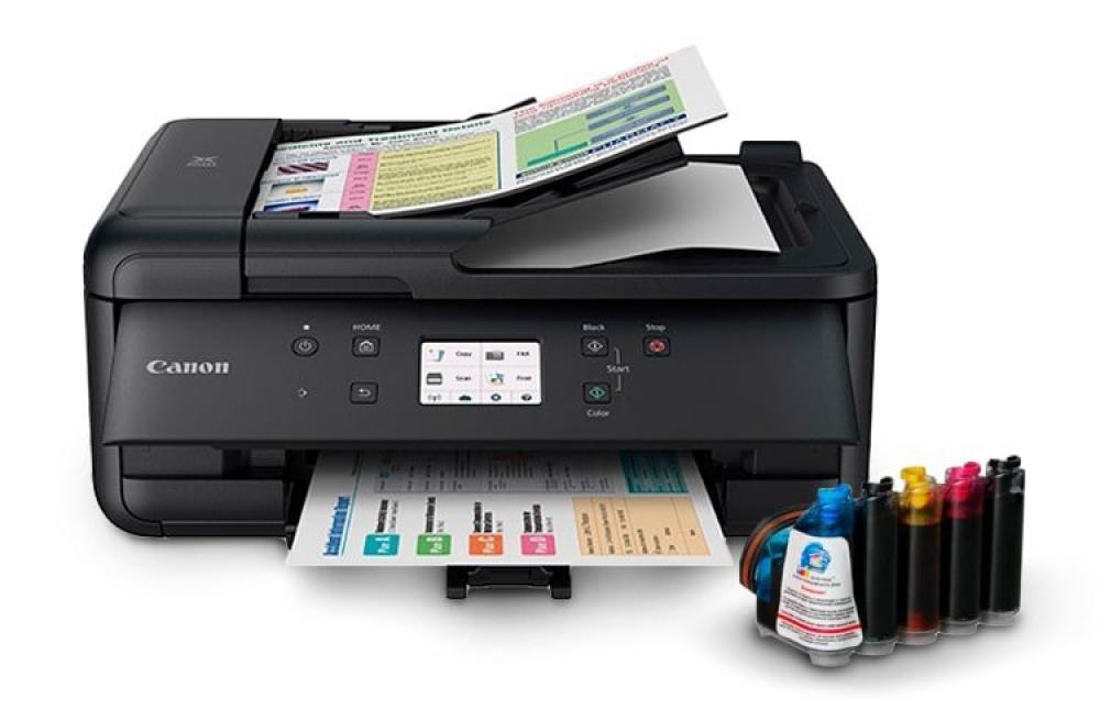 Изображение МФУ Canon PIXMA TR7550 с СНПЧ и чернилами - изображение 1