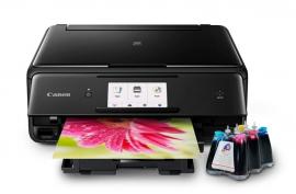 МФУ Canon PIXMA TS8050 с СНПЧ и чернилами