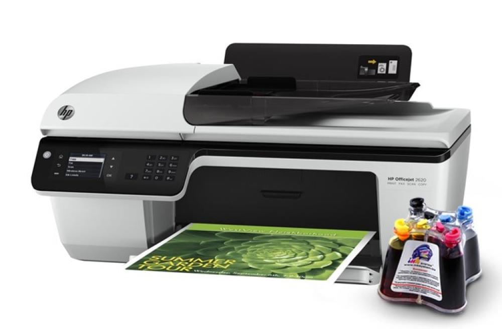Изображение МФУ HP OfficeJet 2620 с СНПЧ и чернилами - изображение 1