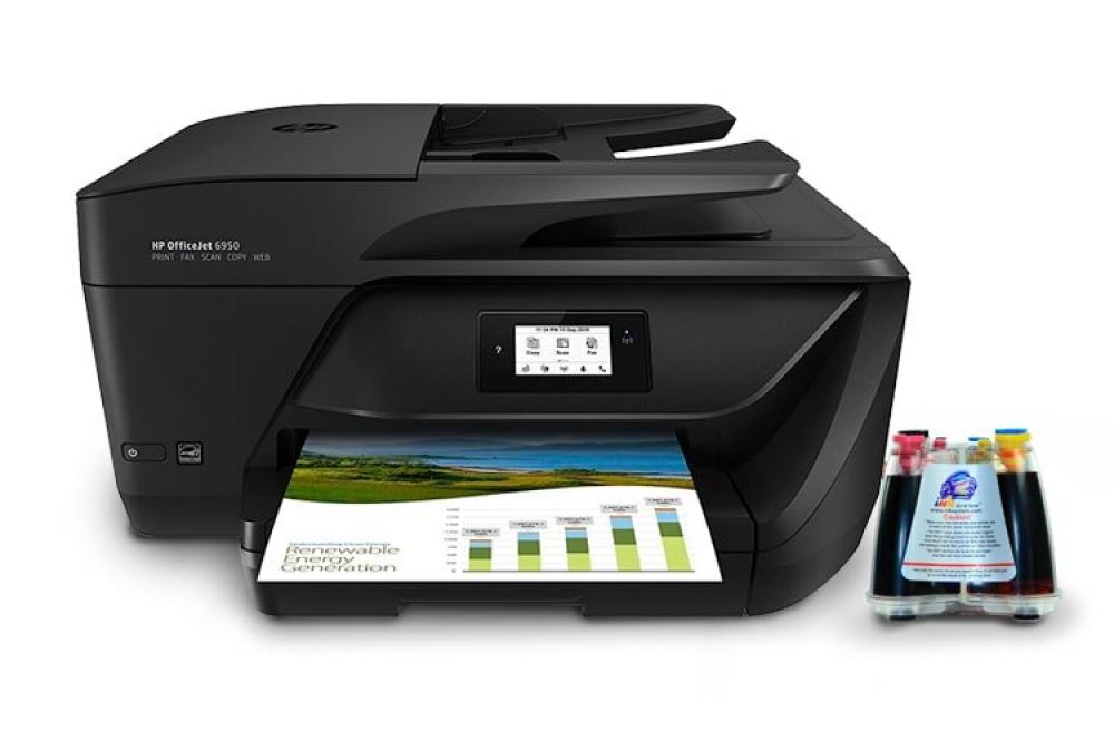 Изображение МФУ HP OfficeJet Pro 6950 с СНПЧ и чернилами - изображение 1