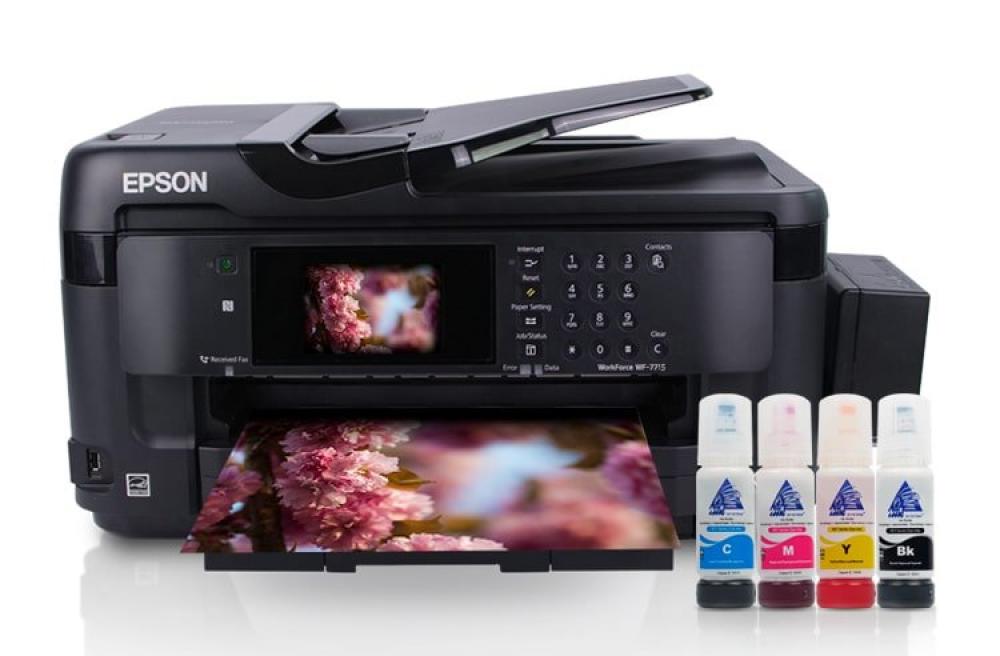 Изображение МФУ Epson WorkForce WF-7715DWF с БСНПЧ и чернилами INKSYSTEM - изображение 1