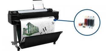 Плоттер HP Designjet T520 36" Refurbished с СНПЧ и чернилами