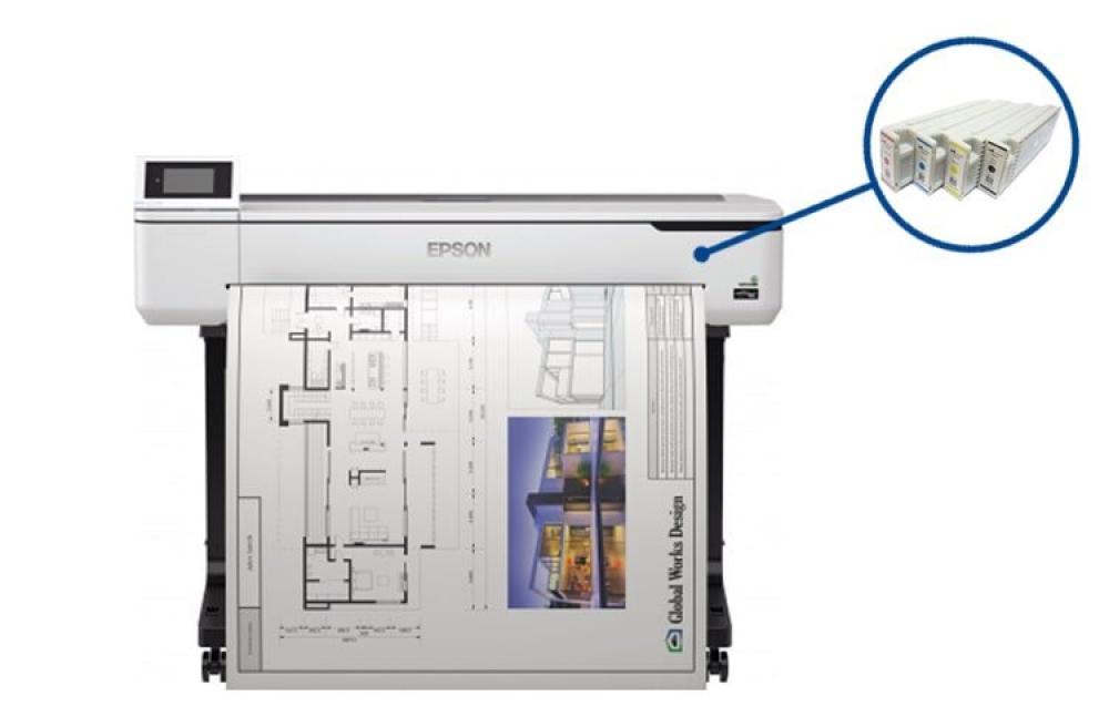 Изображение Плоттер Epson SureColor SC-T5100 с ПЗК и чернилами - изображение 1