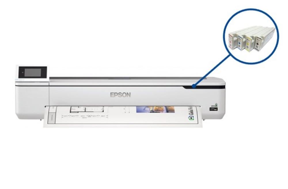 Изображение Плоттер Epson SureColor SC-T5100N (без стенда) с ПЗК и чернилами - зображення 1