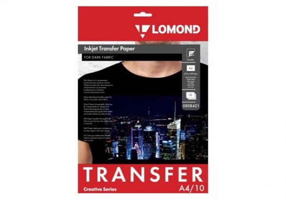 Изображение Термотрансферная бумага LOMOND Transfer Paper for dark cloth A4, 10 листов