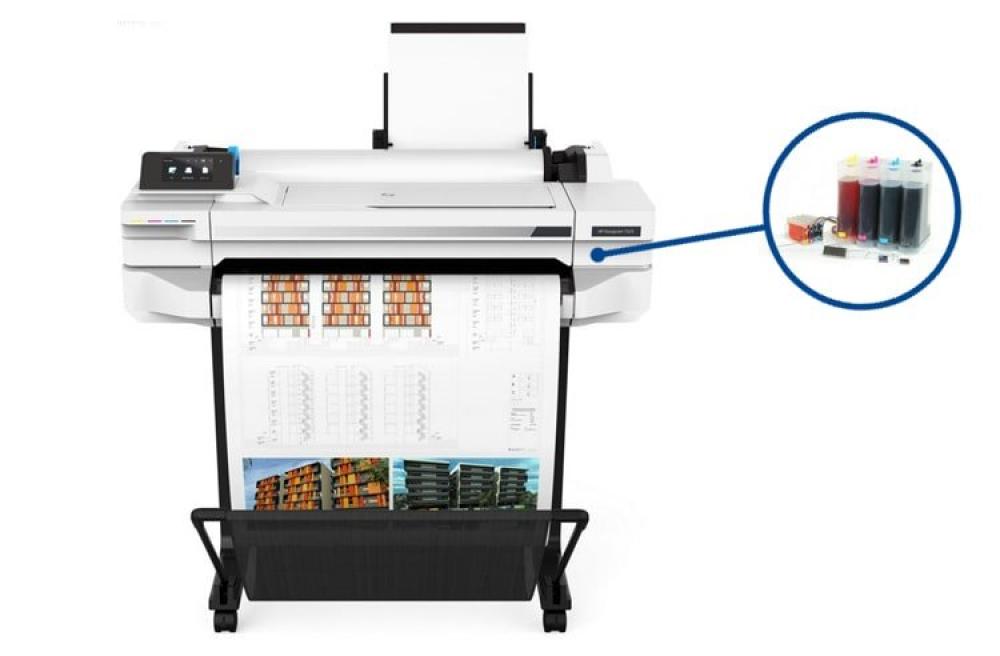 Изображение Плоттер HP Designjet T525 24" с СНПЧ и чернилами - изображение 1