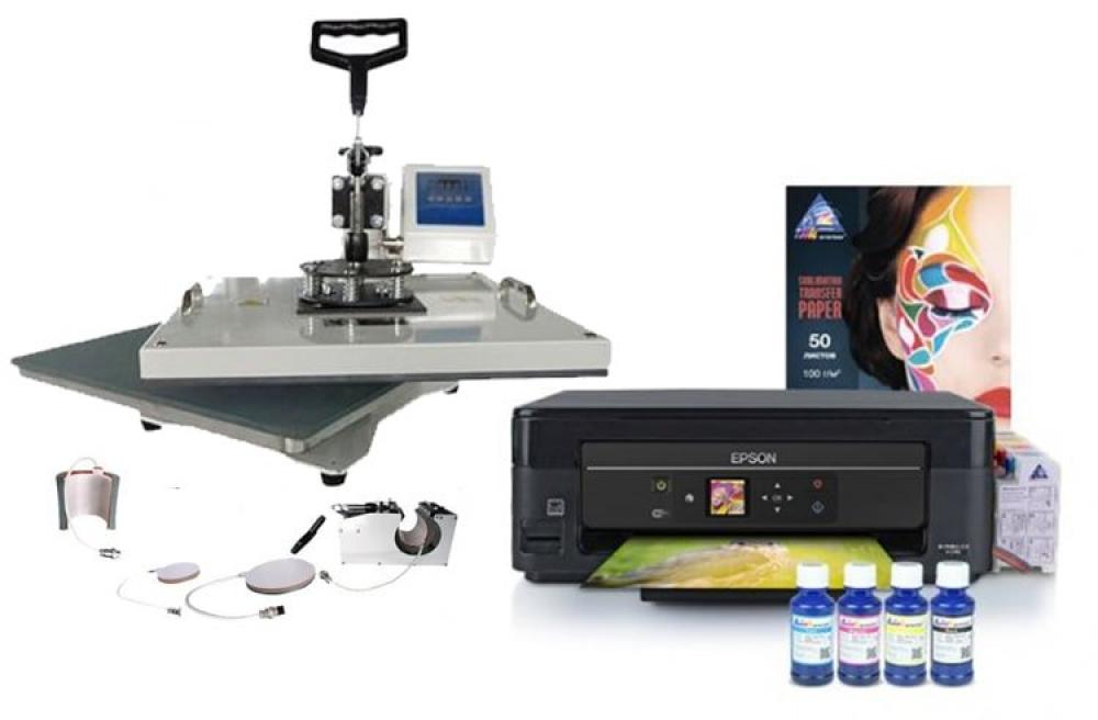 Изображение Многофункциональный термопресс INKSYSTEM 4 в 1 и МФУ Epson XP-342 с набором для сублимационной печати - изображение 1