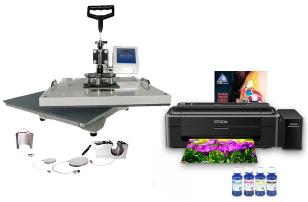 Изображение Многофункциональный термопресс INKSYSTEM 4 в 1 и принтер Epson L132 с набором для сублимационной печати - зображення 1