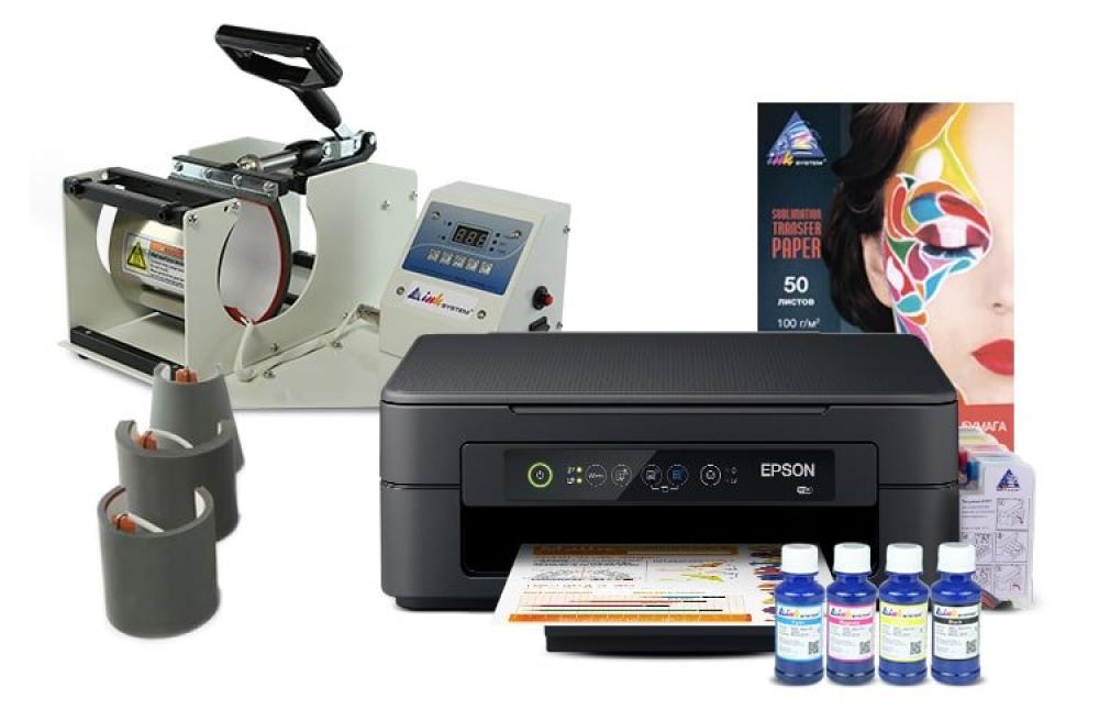 Изображение Чашечный термопресс INKSYSTEM M-04 4 в 1 и МФУ Epson XP-2100 с набором для сублимационной печати - изображение 1