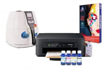 Вакумний термопрес HeatPress V-02 3d Mini і БФП Epson XP-2100 з набором для сублімаційного друку