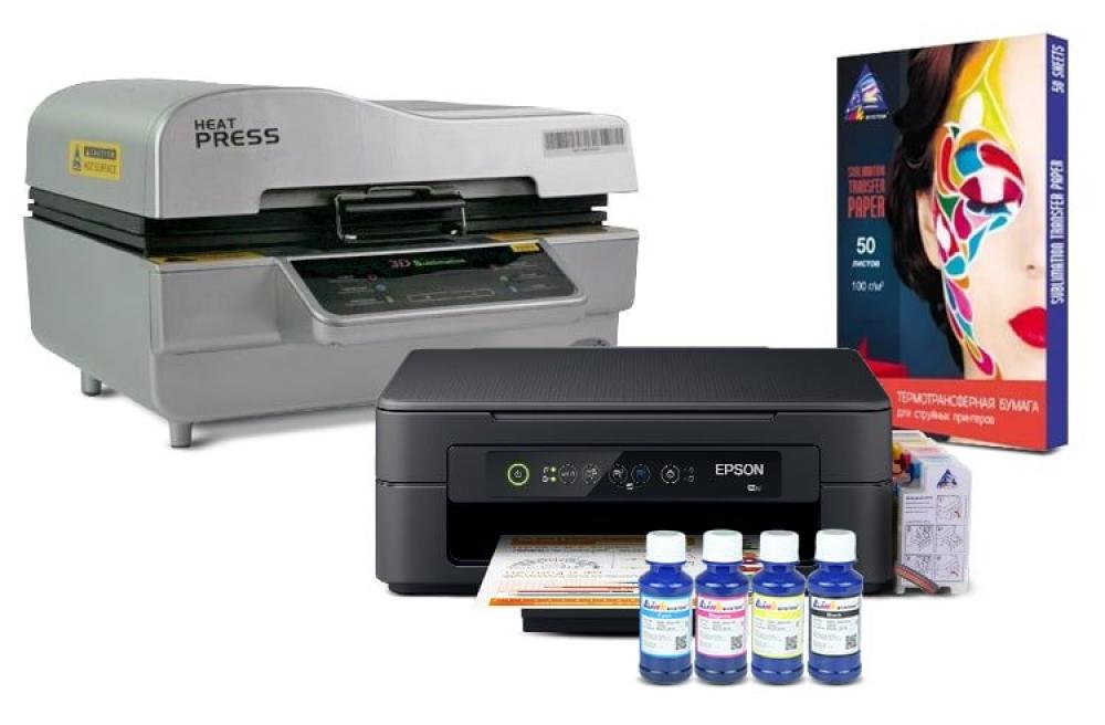 Изображение Вакуумный термопресс HeatPress V-01 3D и МФУ Epson XP-2100 с набором для сублимационной печати - изображение 1