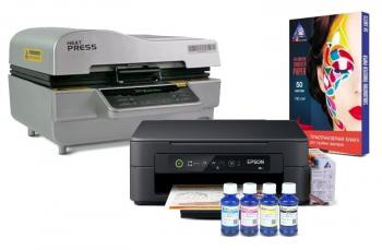 Вакумний термопрес HeatPress V-01 3d і БФП Epson XP-2100 з набором для сублімаційного друку