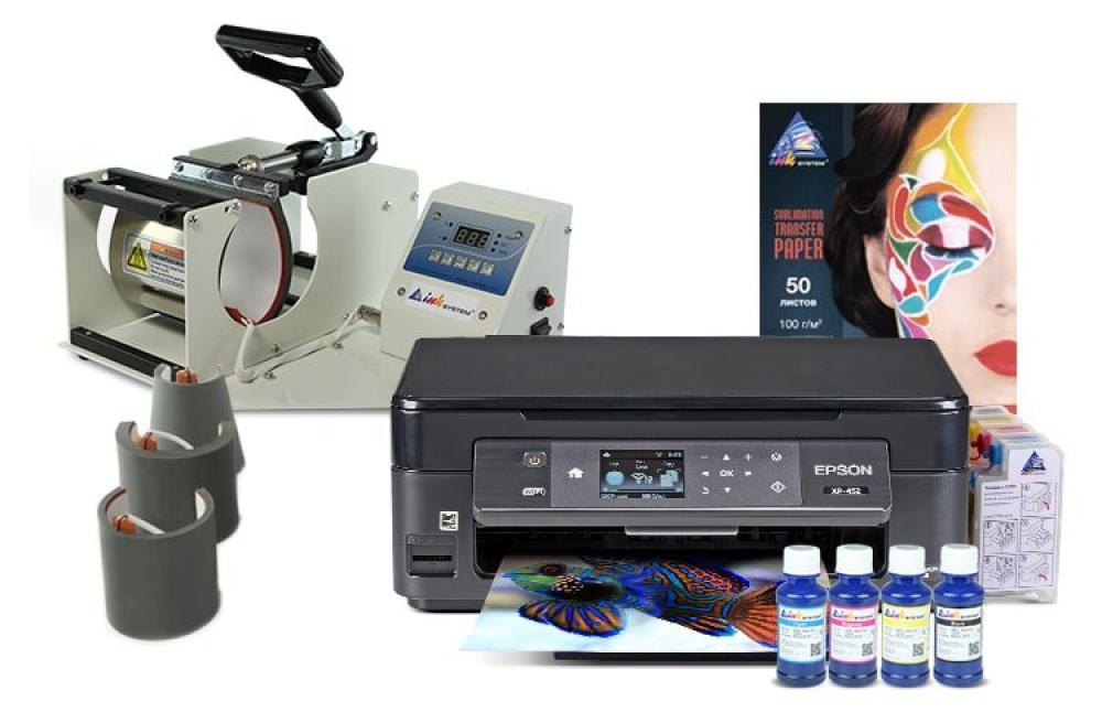 Изображение Чашечный термопресс INKSYSTEM M-04 4 в 1 и МФУ Epson XP-452 с набором для сублимационной печати - изображение 1