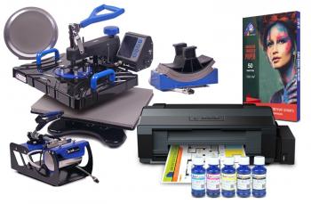 Багатофункціональний термопрес INKSYSTEM SP Combo 5 29*38 см 5 в 1 і принтер Epson L1300 з набором для сублімаційного друку