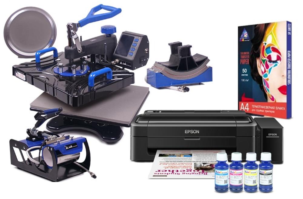 Изображение Многофункциональный термопресс INKSYSTEM SP Combo 5 29*38 см 5 в 1 и принтер Epson L132 с набором для сублимационной печати - изображение 1