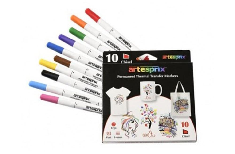 Изображение Набор фломастеров для ткани Artesprix стандартные цвета - зображення 1