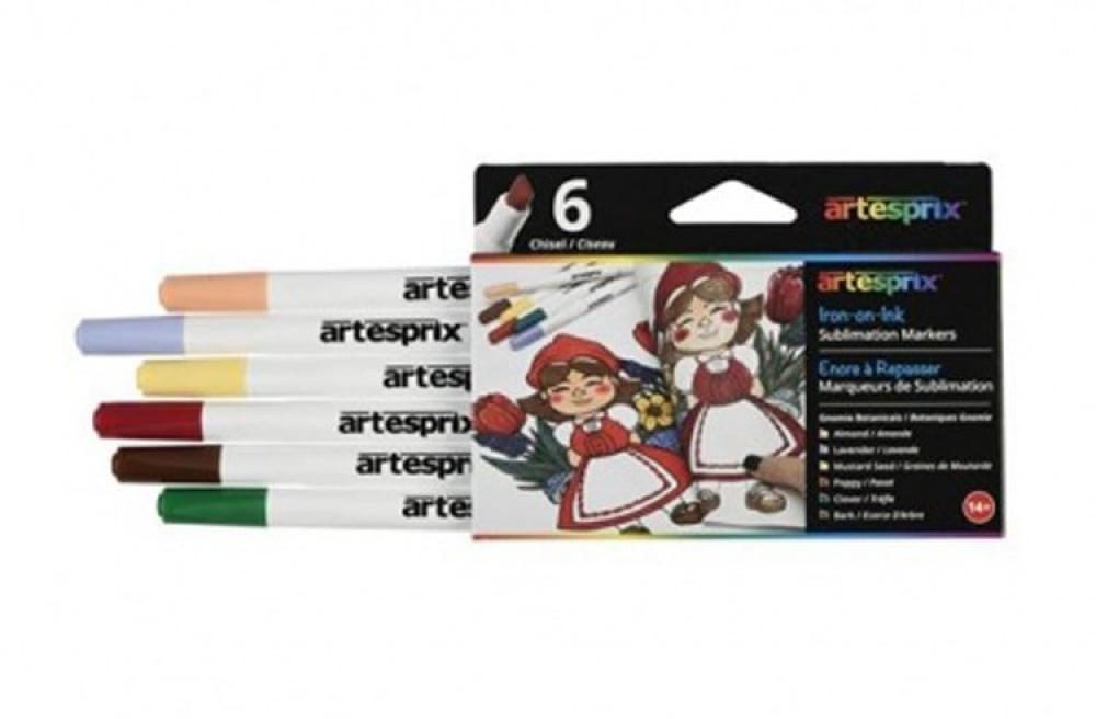 Изображение Набор фломастеров для ткани Artesprix натуральные цвета - зображення 1