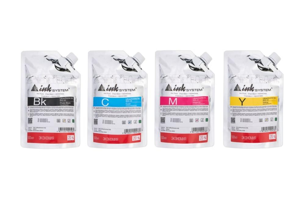 изображение Комплект ультрахромних чорнил INKSYSTEM для Epson SureColor SC-T3400, 500 мл. (4 кольори) - зображення 1