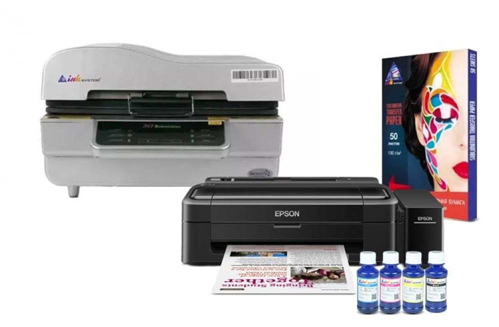 Изображение Вакуумный термопресс INKSYSTEM 3D-Max и принтер Epson L132 с набором для сублимационной печати - зображення 1