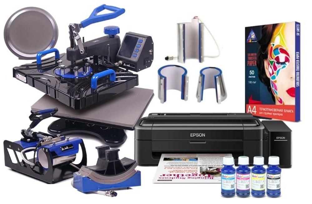 Изображение Термопресс INKSYSTEM SP Combo 8 29*38 см 8 в 1 и принтер Epson L132 с набором для сублимационной печати - изображение 1
