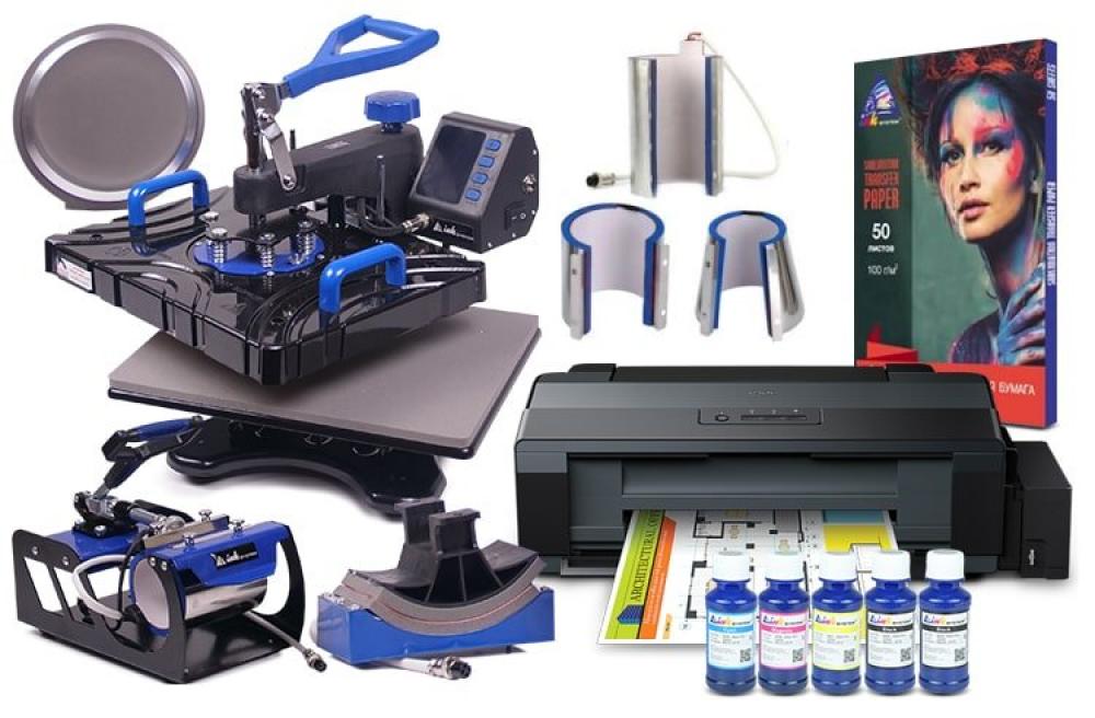 Изображение Термопресс INKSYSTEM SP Combo 8 29*38 см 8 в 1 и принтер Epson L1300 с набором для сублимационной печати - зображення 1