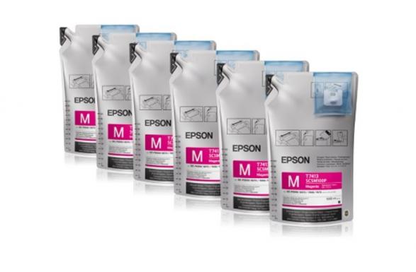 Изображение Комплект сублимационных чернил Epson Magenta для Epson SureColor SC-F6200 6шт*1000мл