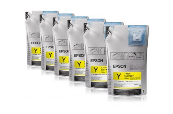 Изображение Комплект сублимационных чернил Epson Yellow для Epson SureColor SC-F6200 6шт*1000мл
