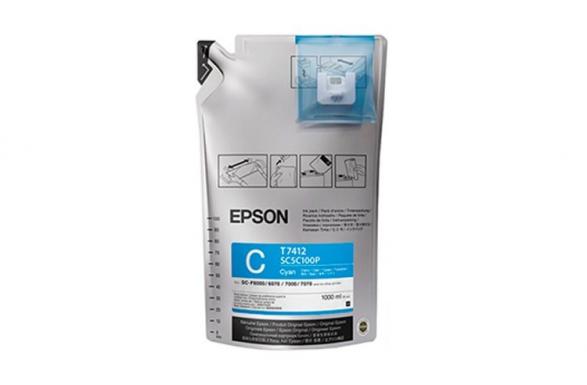 Изображение Сублимационные чернила Epson Cyan для Epson SureColor SC-F6300 1100 мл