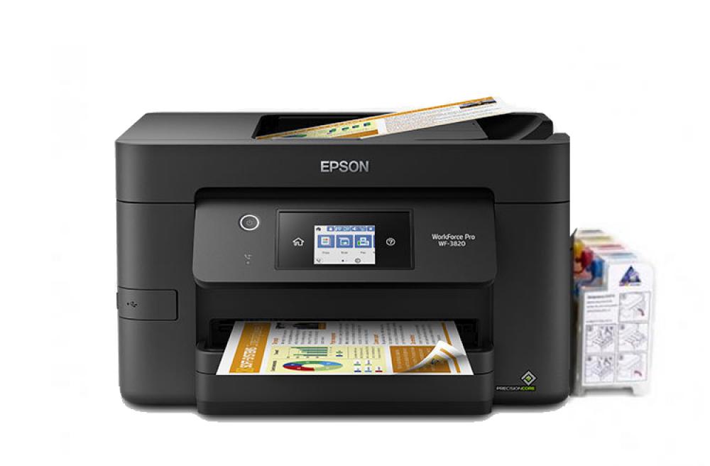 Изображение МФУ Epson WorkForce Pro WF-3820 с СНПЧ и чернилами - изображение 1