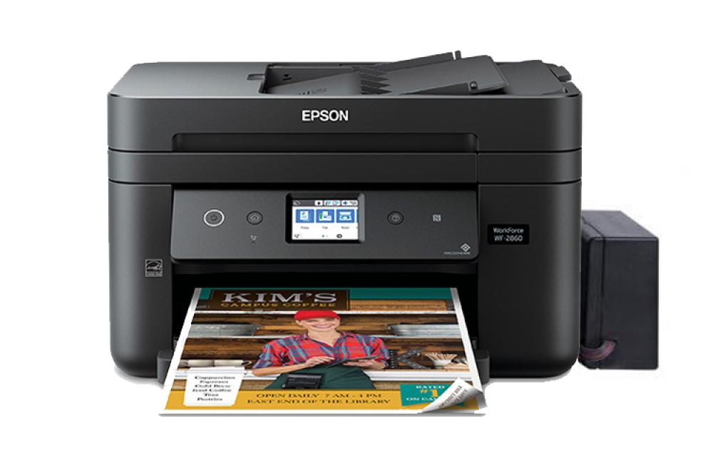 Изображение МФУ Epson Workforce WF-2860DWF с БСНПЧ и чернилами INKSYSTEM - изображение 1