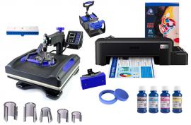 Термопрес INKSYSTEM SP Combo 11 38*38 см 11 в 1 та принтер Epson L121 з набором для сублімаційного друку