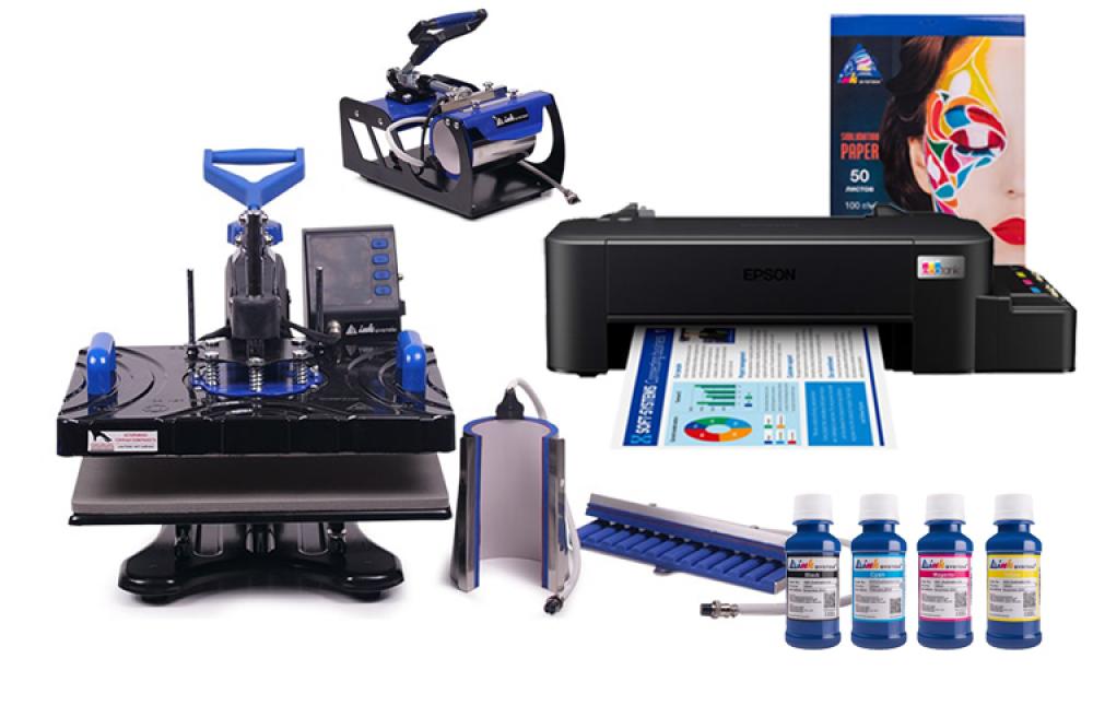Изображение Многофункциональный термопресс INKSYSTEM SP Combo 4 29*38 см 4 в 1 и принтер Epson L121 с набором для сублимационной печати - изображение 1