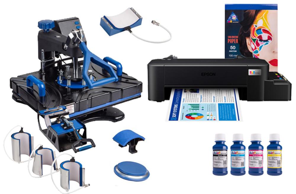 Изображение Термопресс INKSYSTEM SP Combo 8 29*38 см 8 в 1 и принтер Epson L121 с набором для сублимационной печати - изображение 1