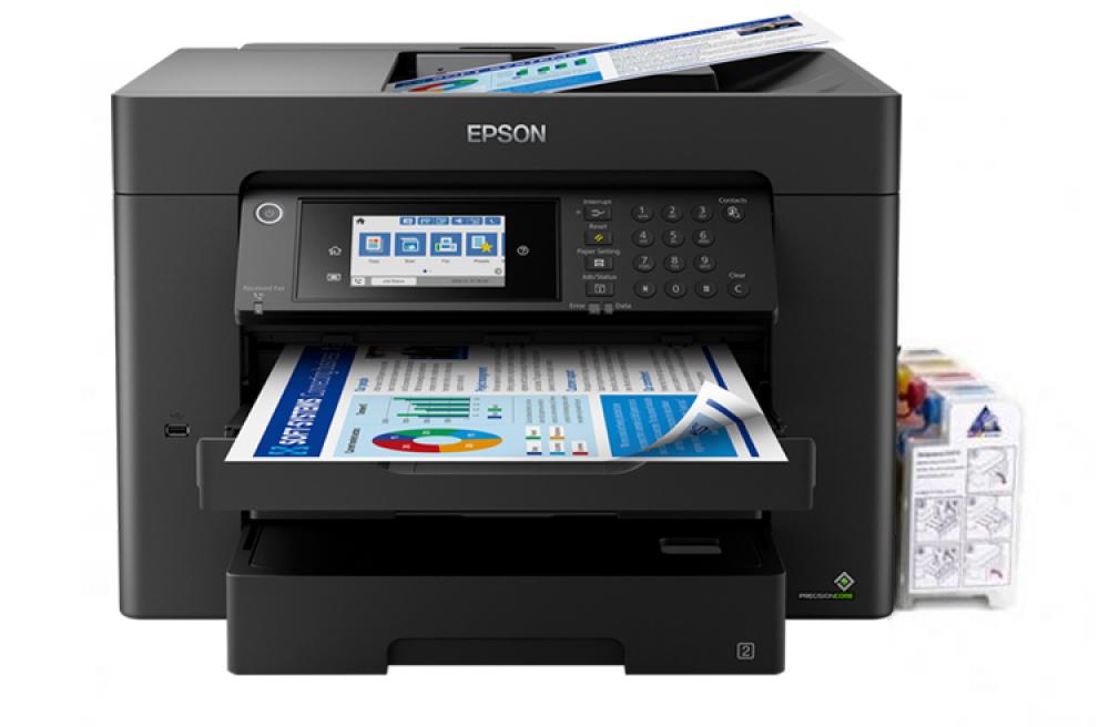 Изображение МФУ Epson Workforce WF-7840DTWF с СНПЧ и светостойкими чернилами 100мл - зображення 1